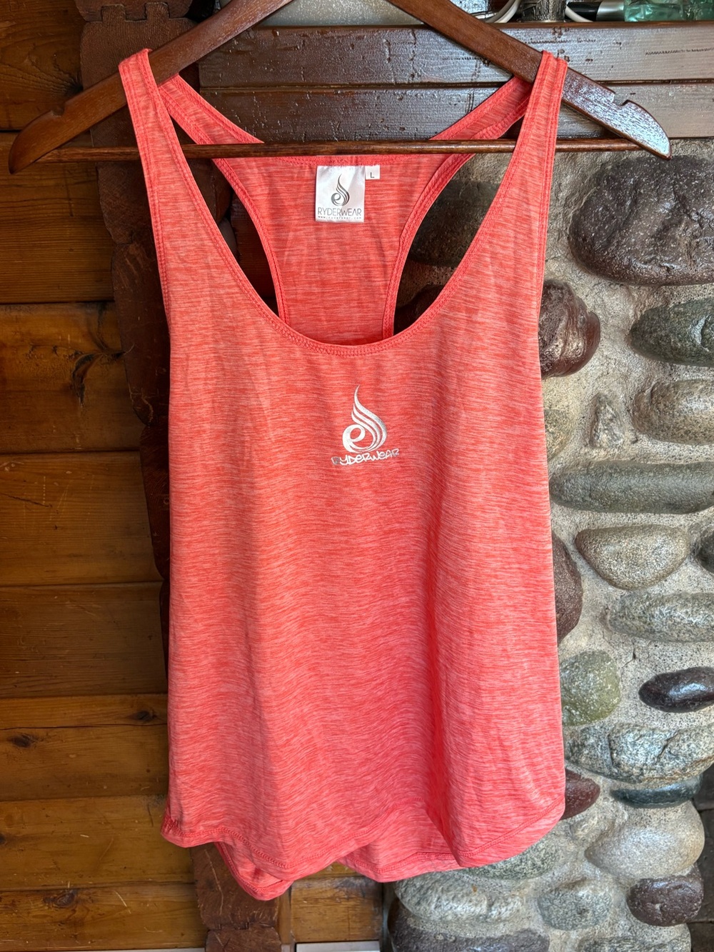 Ryderwear Coral Heather Racerback Workout Tank Top Size L